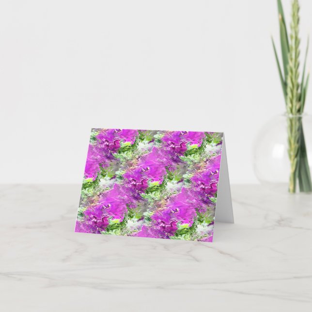 Flowing Petunias..... Card (Front)