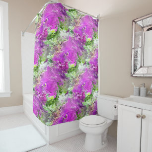 Flowing Petunias..... Shower Curtain