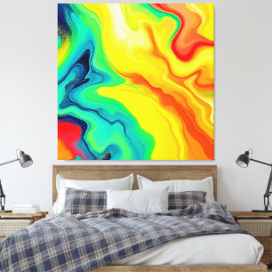 Flowing Rainbow Design Canvas Print