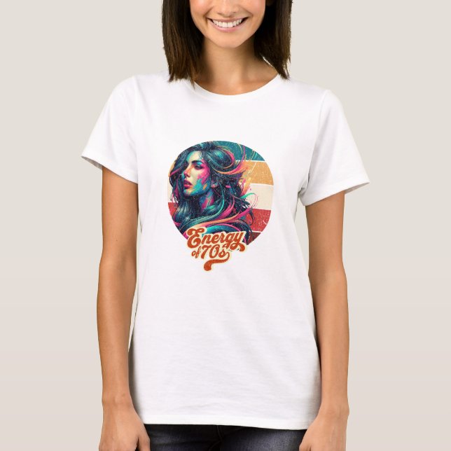 Flowing Retro Glamour T-Shirt (Front)