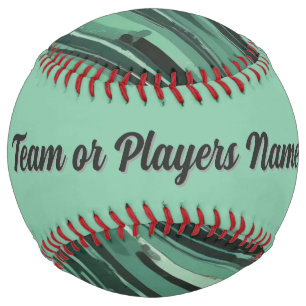 Flowing Seaweed (personalise green & black) Softball