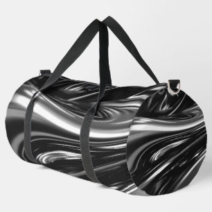Flowing Silver Metal Duffle Bag