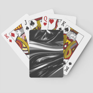 Flowing Silver Metal Playing Cards