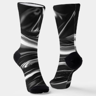Flowing Silver Metal  Socks
