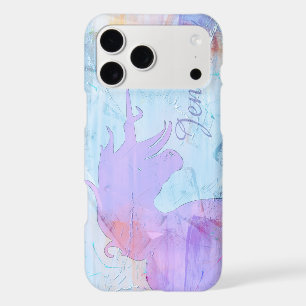 Flowing Unicorn Silhouette (blue painted)