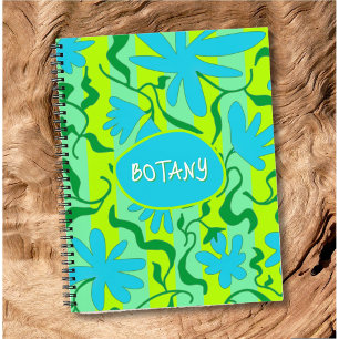 Flowing Vines Custom Text School Notebook