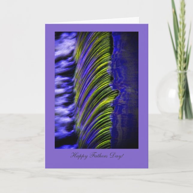 Flowing Water Colour Abstract, Happy Fathers Day Card (Front)