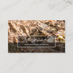 Flowing water in clear creek for mental health bus business card