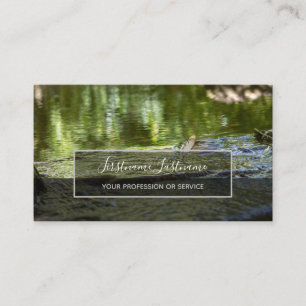 Flowing water in clear creek for mental health business card