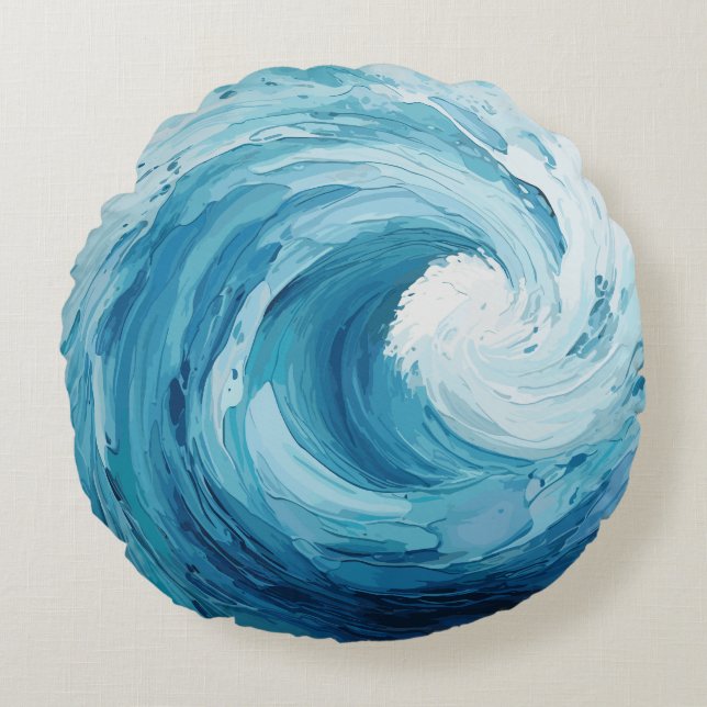 Flowing Water Round Cushion (Front)