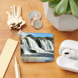 Flowing Waters of Hopkins Falls Key Ring