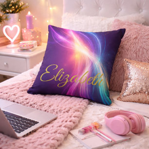 Flowing Waves of Colour Cushion