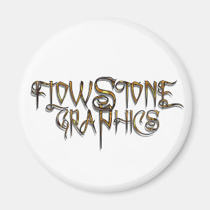 Flowstone Graphics Logo - gold Magnet