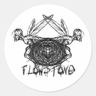 Flowstone Graphics Pixies Logo Classic Round Sticker