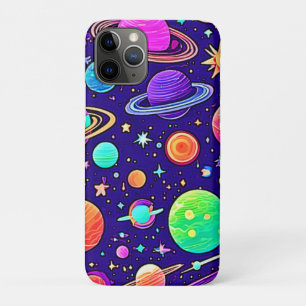 Flowy Neons: Planets & Stars Case-Mate iPhone Case