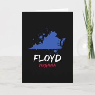 Floyd Virginia Va Paint Splatter Vacation Souvenir Card