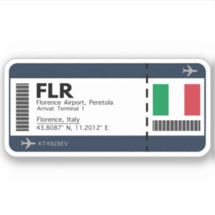 FLR Florence Boarding Pass - Italy Travel