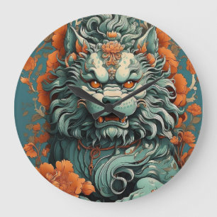 Flu Lion of Wisdom Large Clock