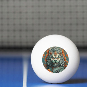 Flu Lion of Wisdom  Ping Pong Ball