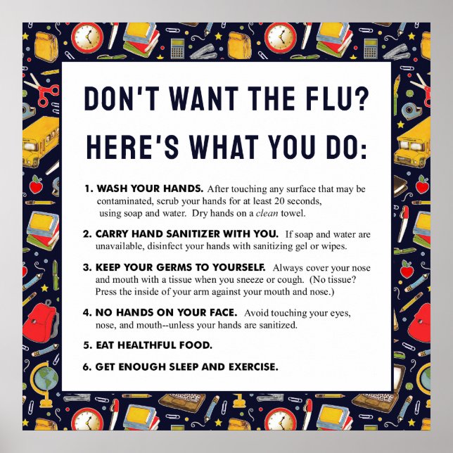 Flu Season Advice Poster (Front)