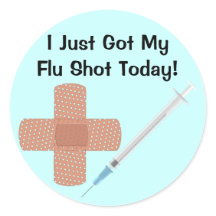 Flu Vaccine Sticker