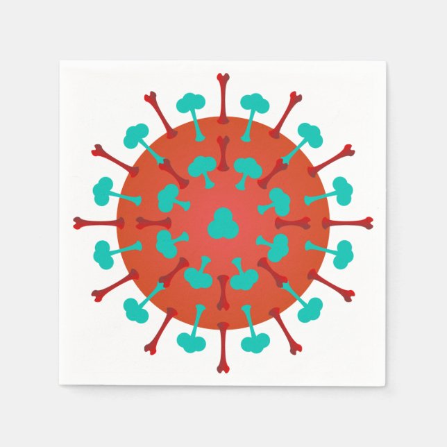 Flu Virus Paper Napkins (Front)