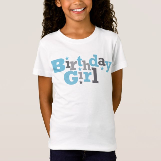 Fluctuating Type Birthday Girl Shirt (Front)