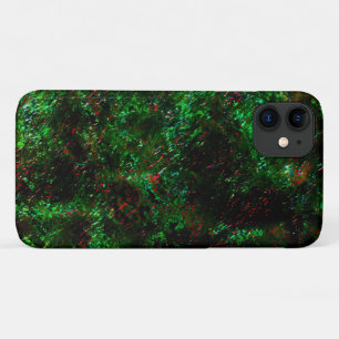 Fluctuation of dark spots on showy green and red Case-Mate iPhone case