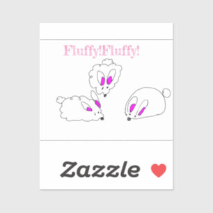Fluddy rabbits sticker