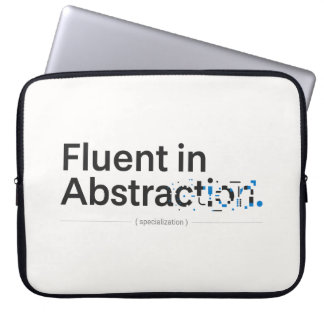 Fluent in Abstraction Minimalist Tech Design Laptop Sleeve
