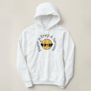 “Fluent in Emoji and Sarcasm” Funny Women's Hoodie
