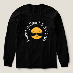 “Fluent in Emoji and Sarcasm” Funny Women's Tri-Blend Shirt