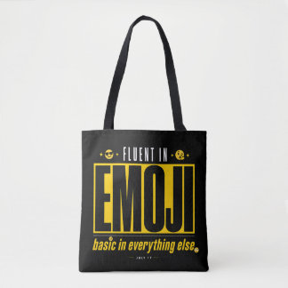 Fluent in Emoji Funny Emoji Tote Bag