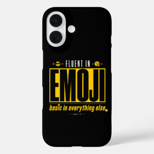 Fluent in Emoji iPhone 16 Cases Funny Emoji