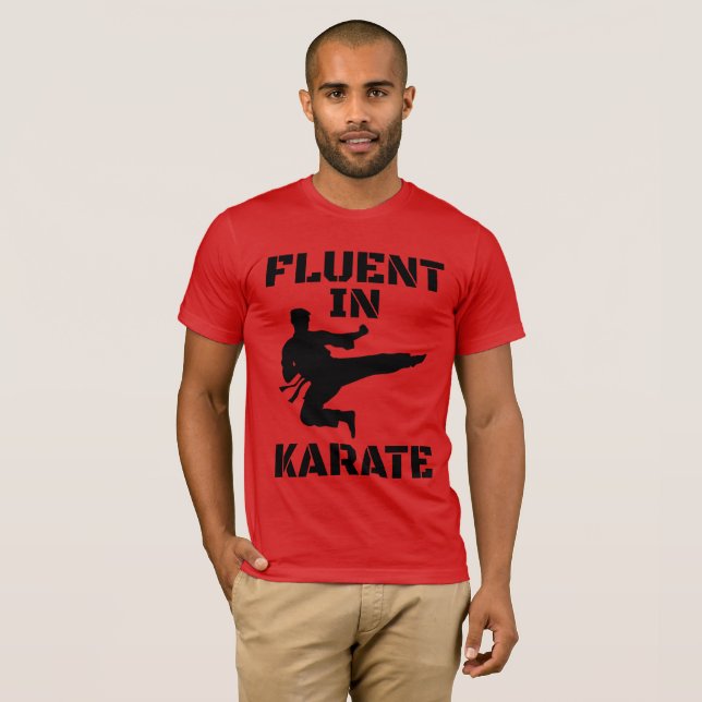 Fluent in Karate Funny Karate T-Shirt (Front Full)