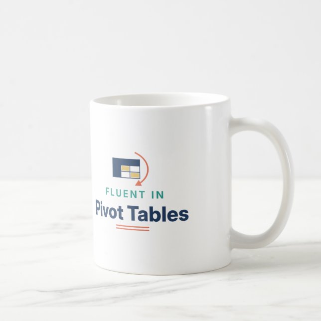 Fluent in Pivot Tables Funny Spreadsheet Office Coffee Mug (Right)