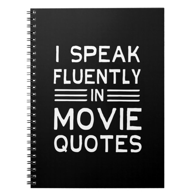 Fluent in Quotes Spiral Notebook (Front)