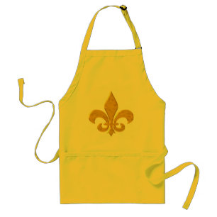 Fluer De Lis Hammered Gold Standard Apron