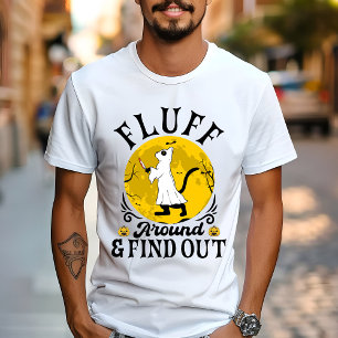Fluff Around and Find Out, Scary Cat Halloween T-Shirt