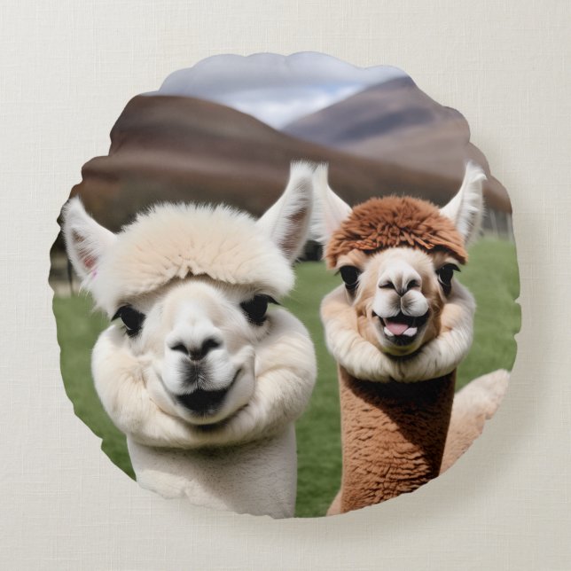 Fluff & Friendship Round Cushion (Front)