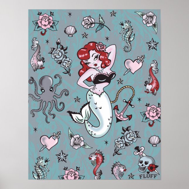 Fluff Molly Mermaid Poster (Front)