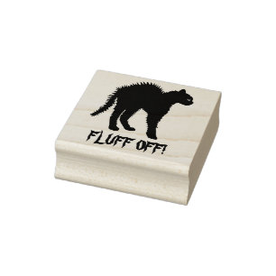 FLUFF OFF! Grump Cat Rubber Stamp