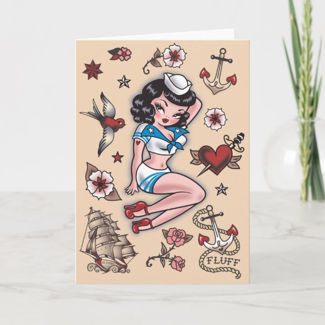 Fluff Suzy Sailor Card (Front)