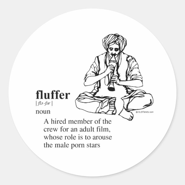 FLUFFER CLASSIC ROUND STICKER (Front)