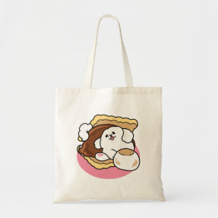 Fluffier Than a S’more – Cute Dog and Dessert Pun Tote Bag