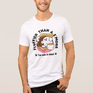 Fluffier Than a S’more – Cute Dog and Dessert Pun  Tri-Blend Shirt