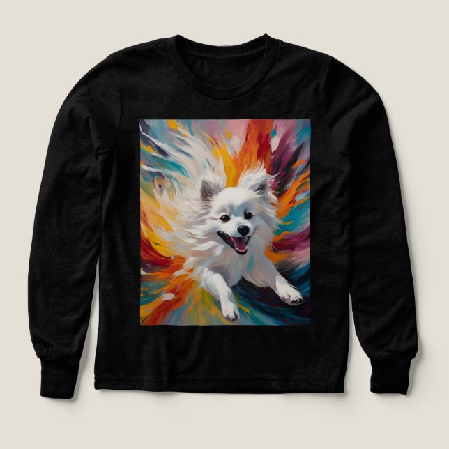 Fluffin’ Adorable – Japanese Spitz Long Sleeve Shi (Design Front)