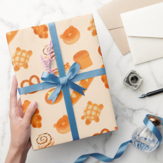 Fluffy Bakery Bread Variety Japanese Style Snack Wrapping Paper