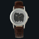 Fluffy Black Pomeranian | Cute Cartoon Dog Watch<br><div class="desc">This black Pomeranian wrist watch is available in assorted styles for men,  women and kids. A cool fashion accessory that makes a great gift for Pom lovers. Visit Jenn’s Doodle World for many more stylish watches for Pommy lovers.</div>