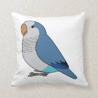 Fluffy blue quaker parrot cartoon drawing